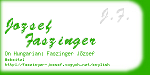 jozsef faszinger business card